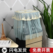 Tea Bar Hood Top Cover Towel Dust Cover Square Geb Water Dispenser Cover Embroidered Flowers Dust Cover Bucket Sleeve