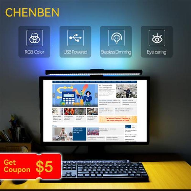 Eye-caring Led Desk Lamp Computer Monitor Light Bar PC Monit - 图2