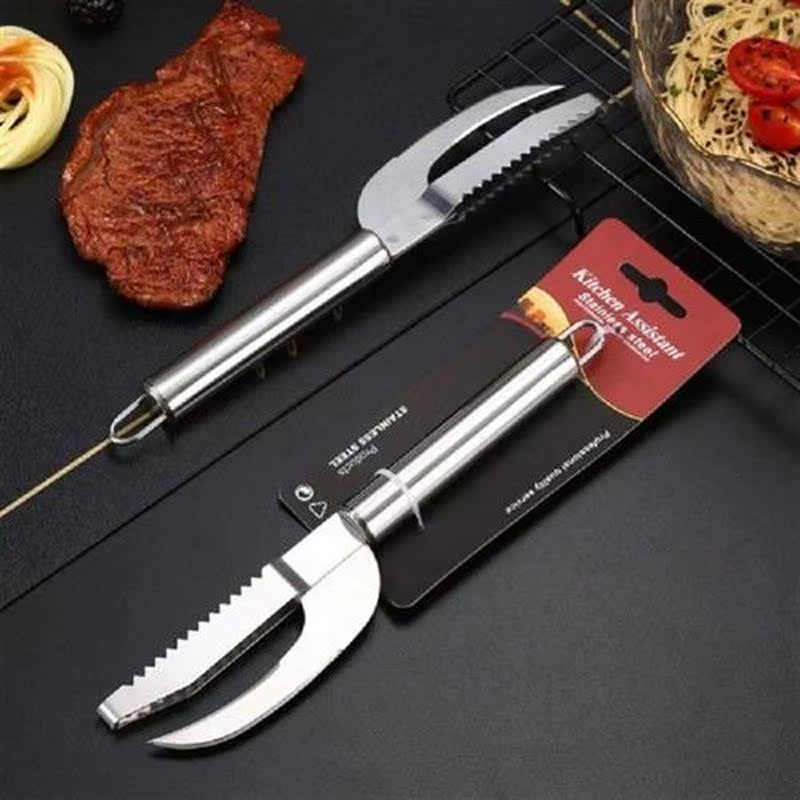 Multifunctional Fish Scale Knife Stainless Steel Bone - 图1