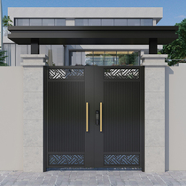 Aluminum Art Gate Villa Courtyard Door Aluminum Alloy Rural Courtyard Door Iron Door Head Electric Door Entrance Door door to door