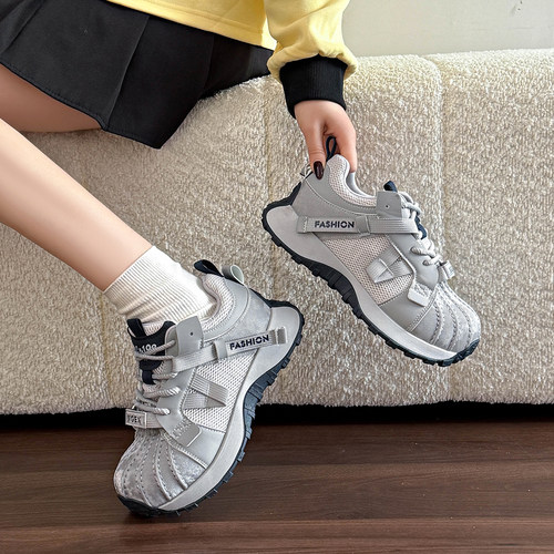 巨好看厚底老爹鞋女2026新款春季爆款百搭阿甘鞋34码休闲运动鞋潮 - 图1