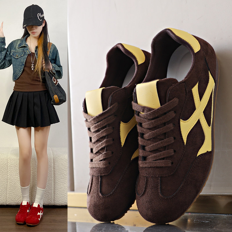 复古平底德训鞋女鞋2026新款春季轻便舒适阿甘板鞋休闲运动鞋34码,淘宝优惠券,粉丝福利购,淘宝优惠卷