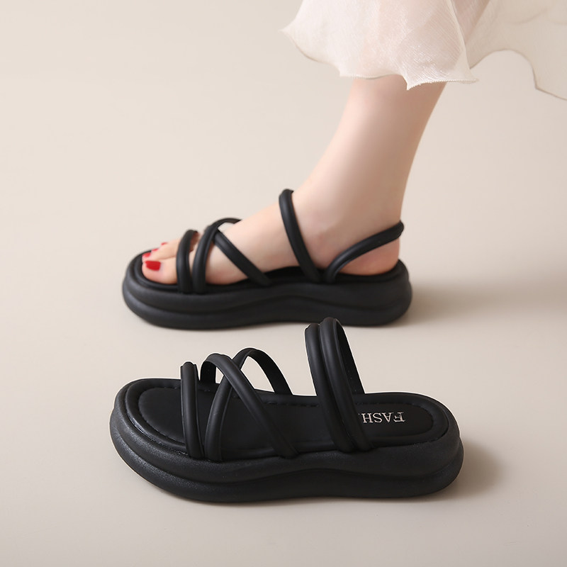 美拉德厚底凉拖鞋女夏外穿精致配裙子两穿凉鞋孕妇一脚蹬拖鞋34码,淘宝优惠券,粉丝福利购,淘宝优惠卷