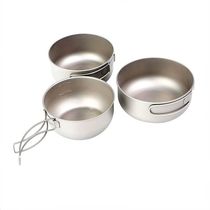 450ml-600ml Folding Titanium Bowl Outdoor Folding Camping BB