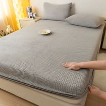Crystal Velvet Thicken Quilted Marness over Warm Soft Plush Qu