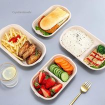 50 Pcs Disposable Lunch Box Bowls 100% Biodegradable Paper B