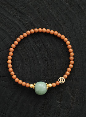 如愿为安汝瓷橄榄核手串