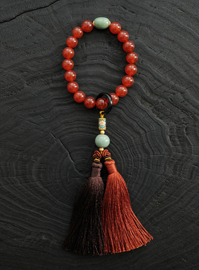 国色天香汝瓷红玛瑙手链