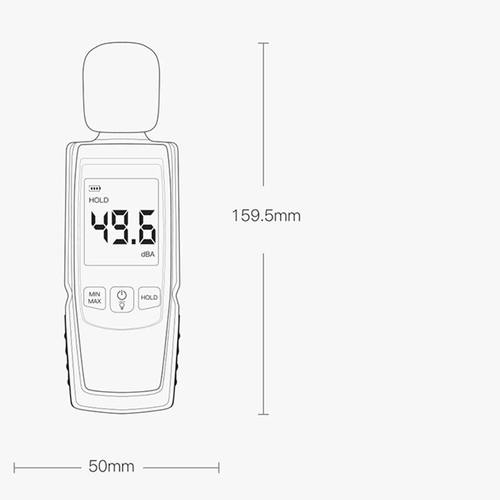杜克噪音计检测仪分贝仪噪声测试仪高精度噪音仪声级计声音测量仪-图2