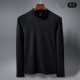 Autumn and winter double-sided velvet bottoming shirt men's long-sleeved T-shirt half turtleneck sweatshirt German velvet warm inner layering top T-shirt