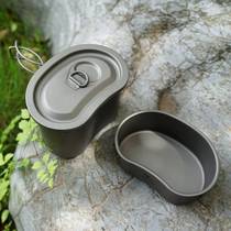 Foreign trade section Outdoor camping pure titanium lünch box with foldable