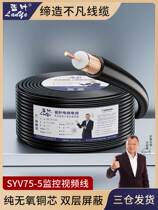 Blue Leaf Outdoor SYV75-3-5 Analog Coaxial Cable Monitoring Cable Monitoring Video Line Camera Connection Line