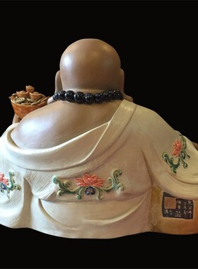 石湾公仔陶瓷工艺品人物客厅卡通可爱笑L佛家居饰品简约创意摆件