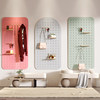 Perforated board custom solid wood entrance wall display wooden bookshelf decorative wall storage hanging board wall storage