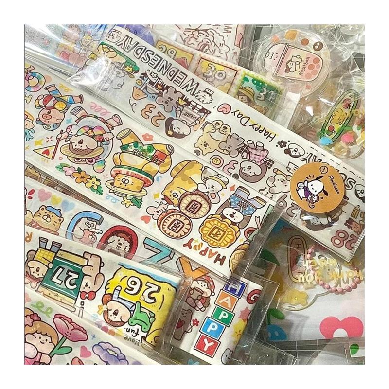 小麻薯肉球分装整循环手账胶带便签随心配社团离型本套装可许愿 - 图3