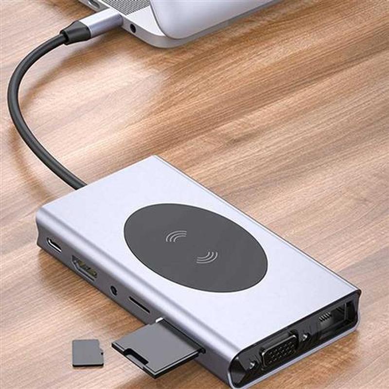 USB Type C HUB To HDMI-Compatible Docking Station RJ45 USB P - 图2