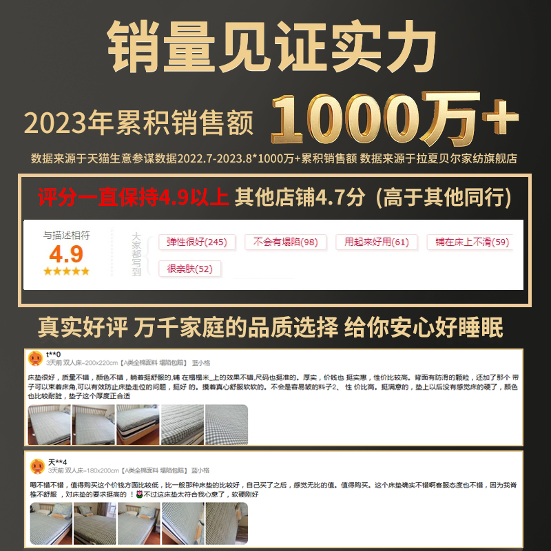  拉夏贝尔家纺床垫/床褥/床护垫/榻榻米床垫