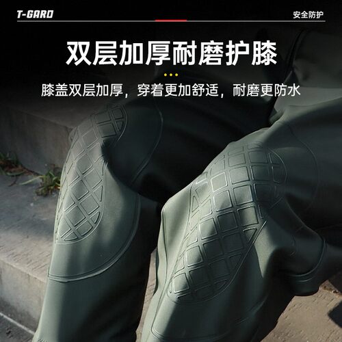 胜丽 水叉下水裤连体背带款90丝抗压耐磨防水裤钓鱼裤 - 图2