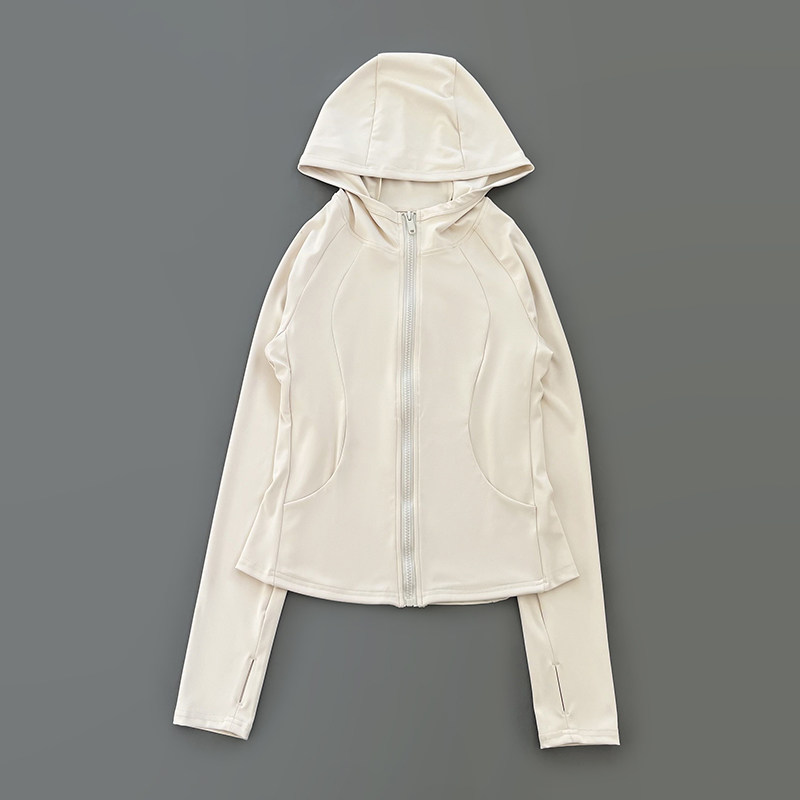 裸感瑜伽服外套女拉链开衫连帽跑步运动健身服夹克上衣长袖瑜伽服,淘宝优惠券,粉丝福利购,淘宝优惠卷