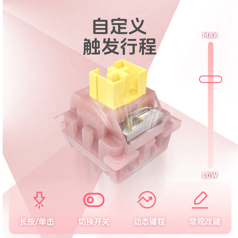 火矛水蜜桃磁轴键盘轴体轻音静谧轴体键盘开关wooting ev63轴体,淘宝优惠券,粉丝福利购,淘宝优惠卷