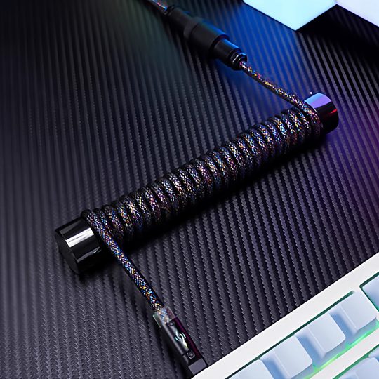 火矛客制化编织键盘航插线8K机械ev63迈从 夜魔wooting键盘线