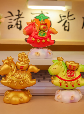 小马财财转转文创桌面摆件吉祥物