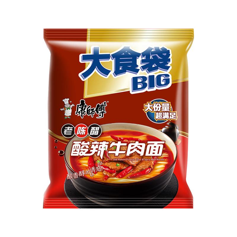 康师傅大食袋BIG红烧香辣酸菜牛肉面泡面袋装泡面整箱9味24包邮 - 图3