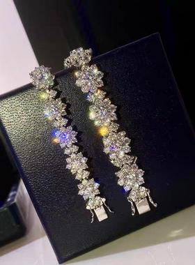 莫桑石太阳花满钻手链女