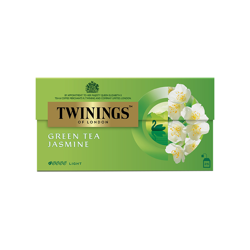 TWININGS川宁茉莉绿茶2g*30片进口独立包装袋泡茶夏季冷泡茉莉花