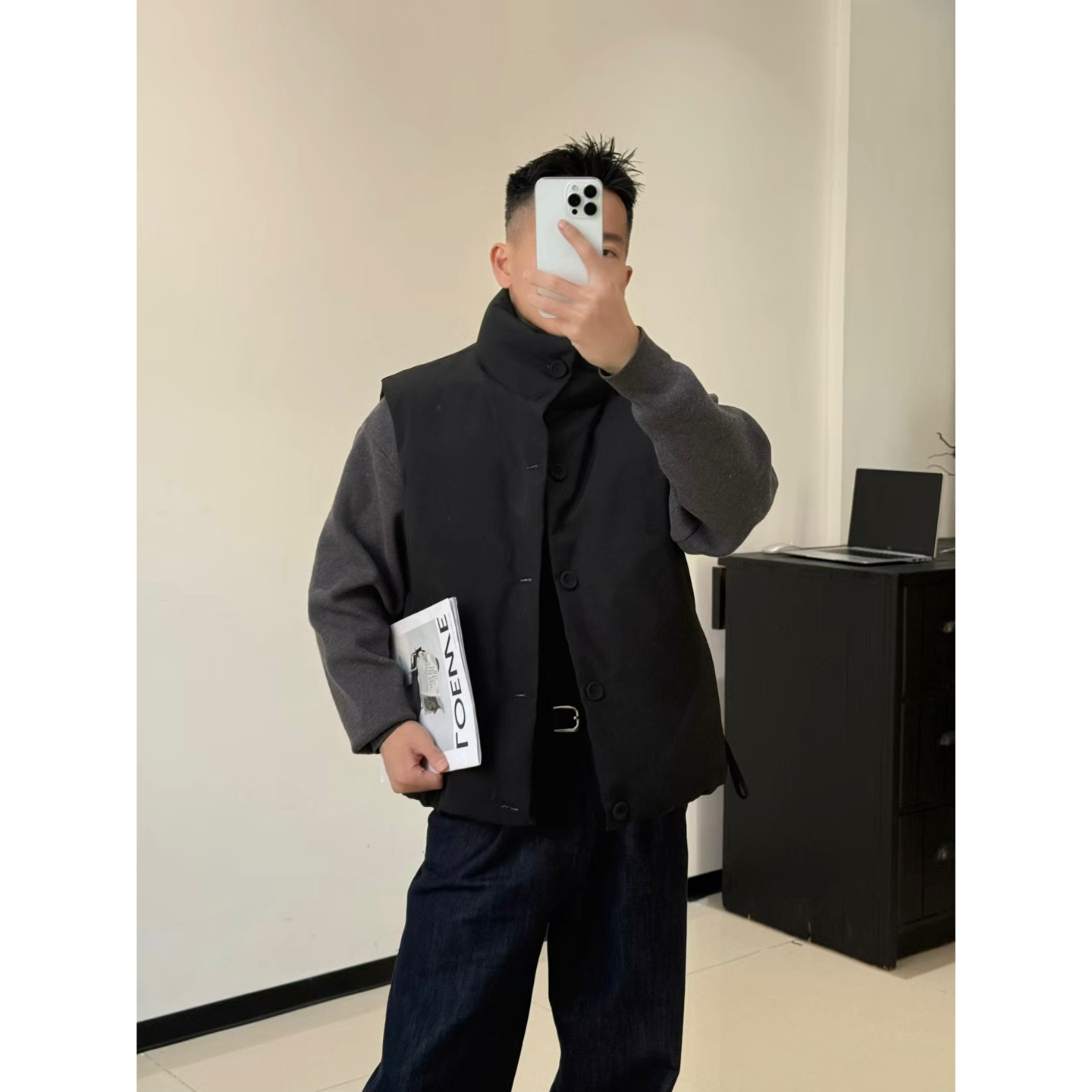 小众设计款羽绒马甲男秋冬季户外工装男士痞帅立领无袖坎肩背心,淘宝优惠券,粉丝福利购,淘宝优惠卷