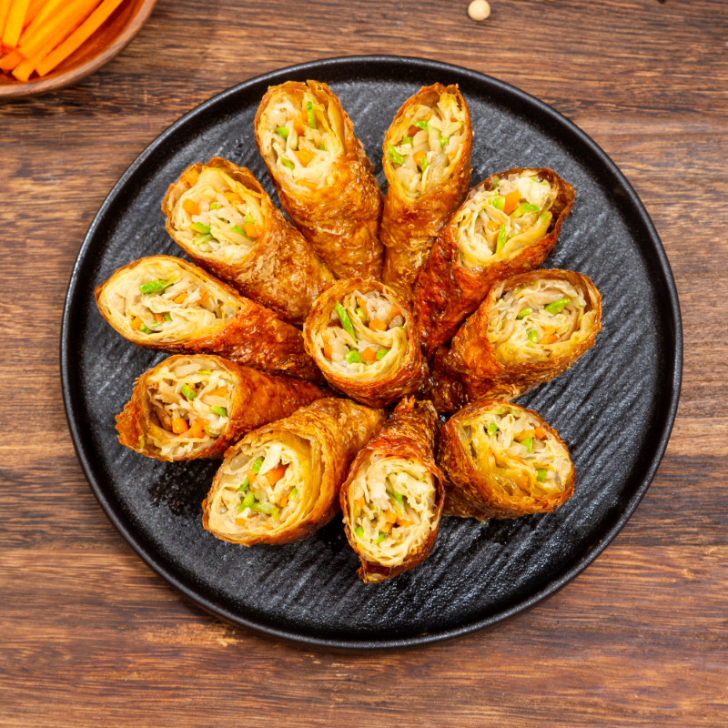 豆杭家时蔬豆皮卷腐皮素卷素春卷咸味早餐速食菜卤味素食不含五辛,淘宝优惠券,粉丝福利购,淘宝优惠卷