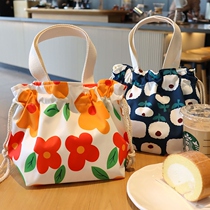 Special box rice bag Handbags for primary school students Cute Flowers Raffle Bags for Work with Lunch Box Bags Large Capacity