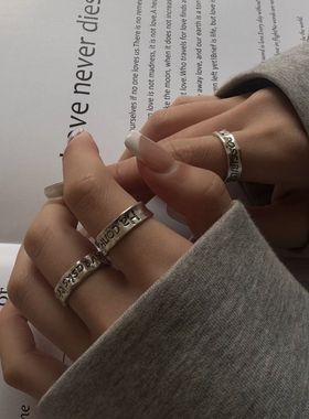 不规则小众调节指环开口戒指