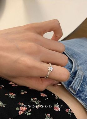 suzyacckr简约纯银花朵