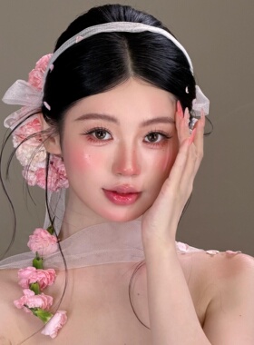 法式甜美新娘发饰超仙飘带头花
