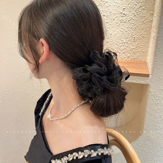 Anillo para el cabello del intestino grueso, rizador de cabello de sentido simple de alta gama para otoño e invierno