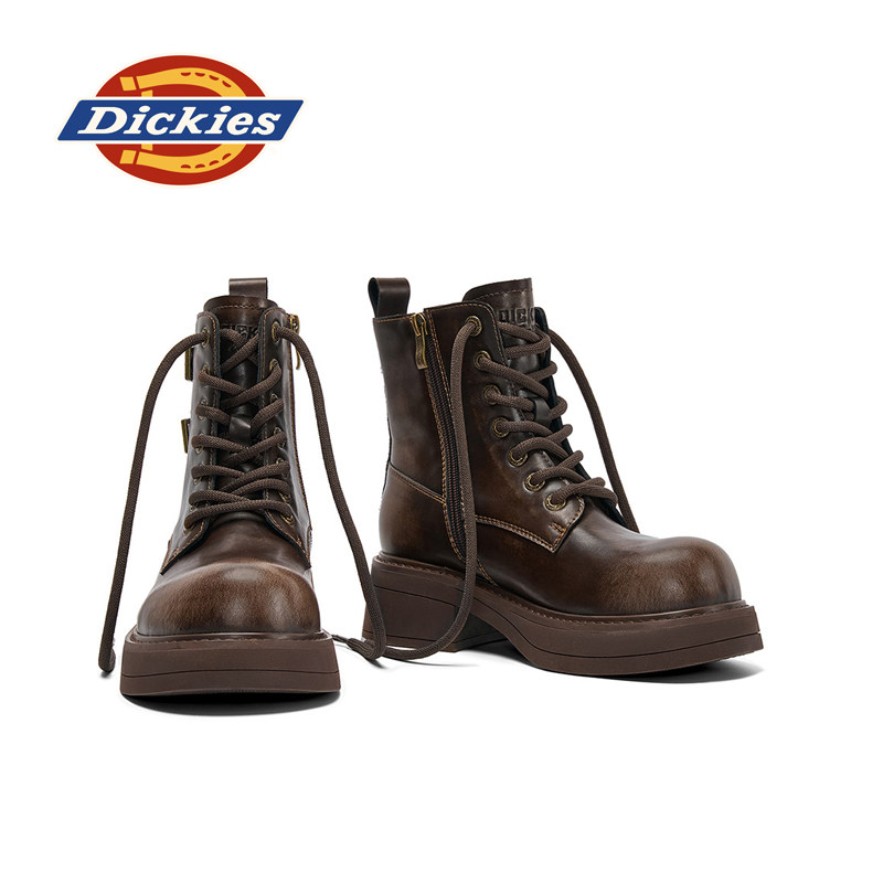 Dickies马丁靴女厚底短靴2025冬季新款厚底增高美拉德风工装靴子,淘宝优惠券,粉丝福利购,淘宝优惠卷