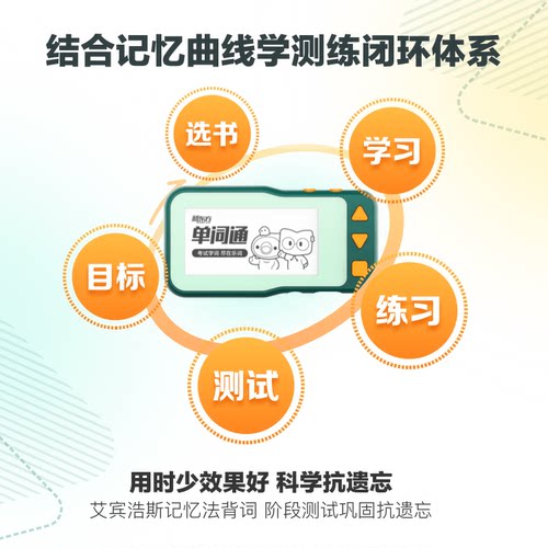 【新东方单词通】T2口袋单词机便携式真人英美音小初高大学四六级出国留学雅思托福GRE新东方电子单词卡 - 图3