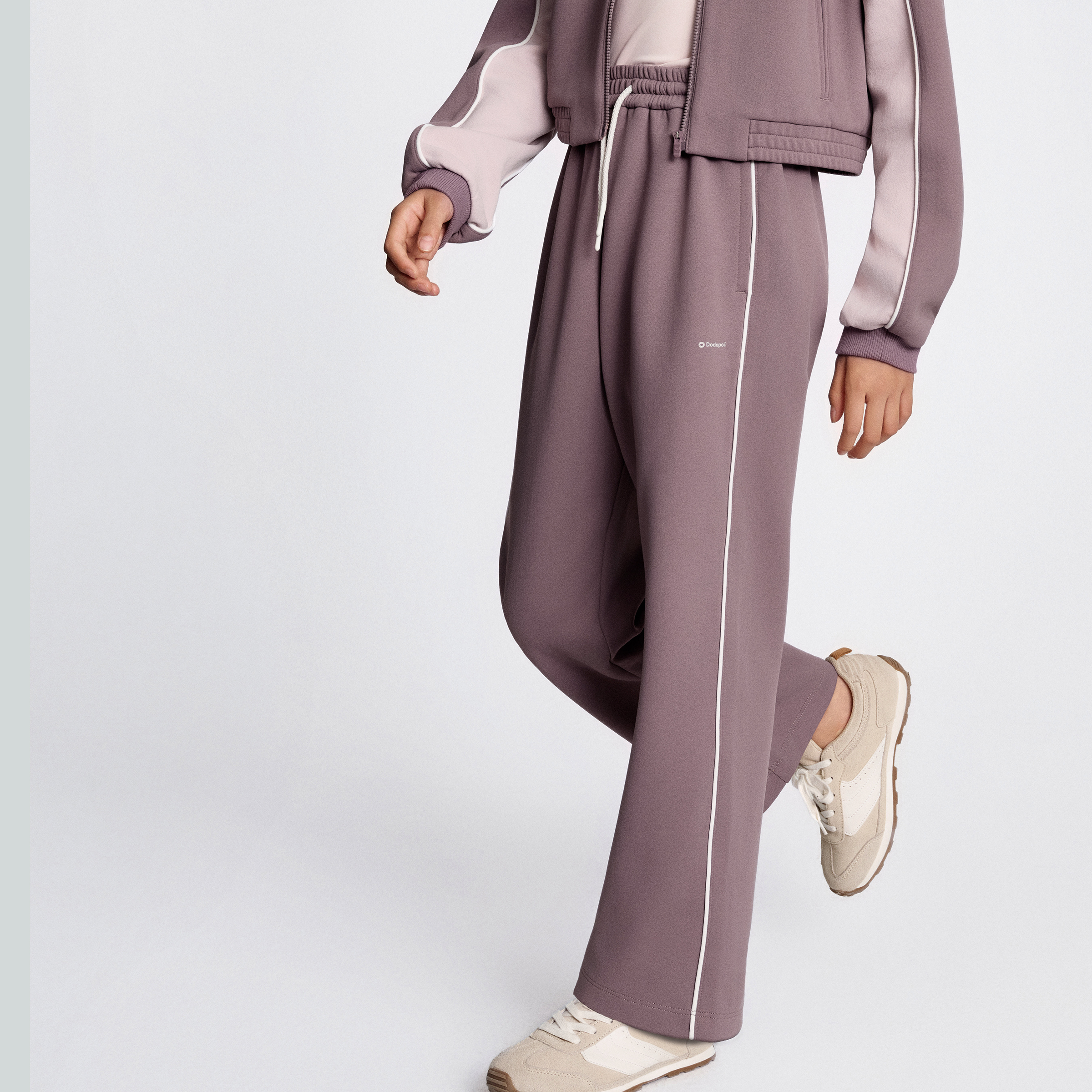 Dodopoli儿童运动裤子卫裤柔软男女童25秋季新款休闲百搭直筒长裤 - 图2