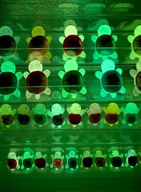 小乌龟夜光新款树脂小摆件奶油胶配件diy海龟叠叠乐汽车摆件玩具