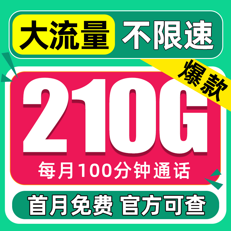 电信流量卡纯流量上网卡无线流量卡5G手机卡电话卡全国通用大王卡-图0