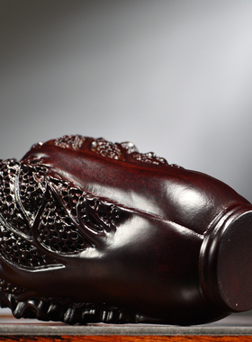 黑檀木雕白菜摆件新中式红木装饰