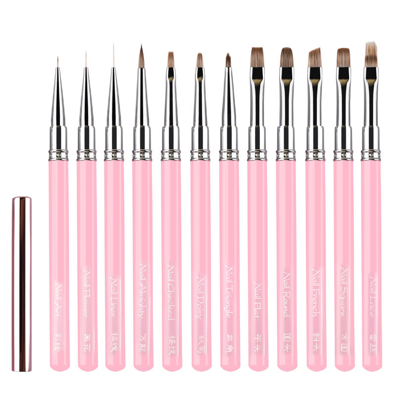 豆蔻高档日式美甲笔刷套装全套三角彩绘笔功能笔方圆光疗笔渐变笔,淘宝优惠券,粉丝福利购,淘宝优惠卷