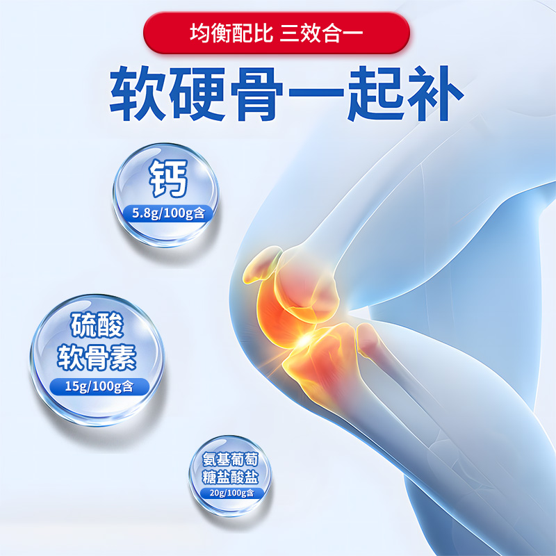 GNC健安喜氨糖软骨素钙片中老年人补钙护关节增加骨密度官方正品 - 图0