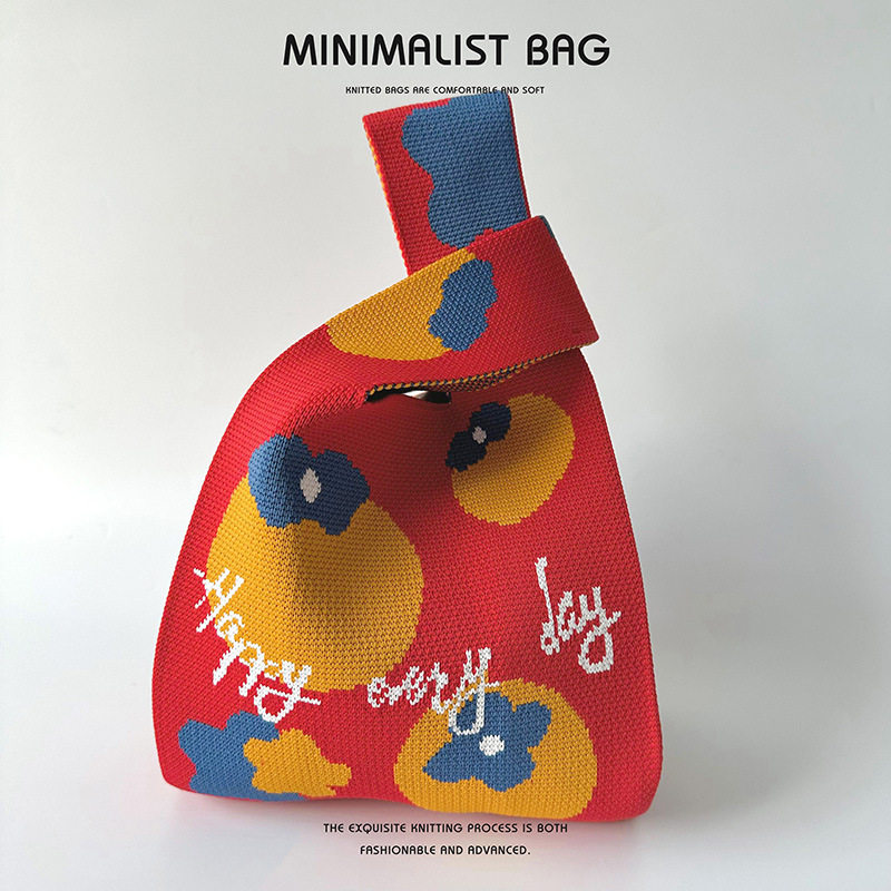 2025新年红色伴手礼袋针织包蛇年喜庆包手提三八妇女节礼物礼品袋