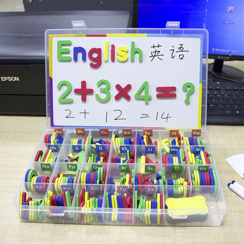 26个英文字母磁力贴自然拼读早教具自然拼读磁吸字母磁铁益智玩具