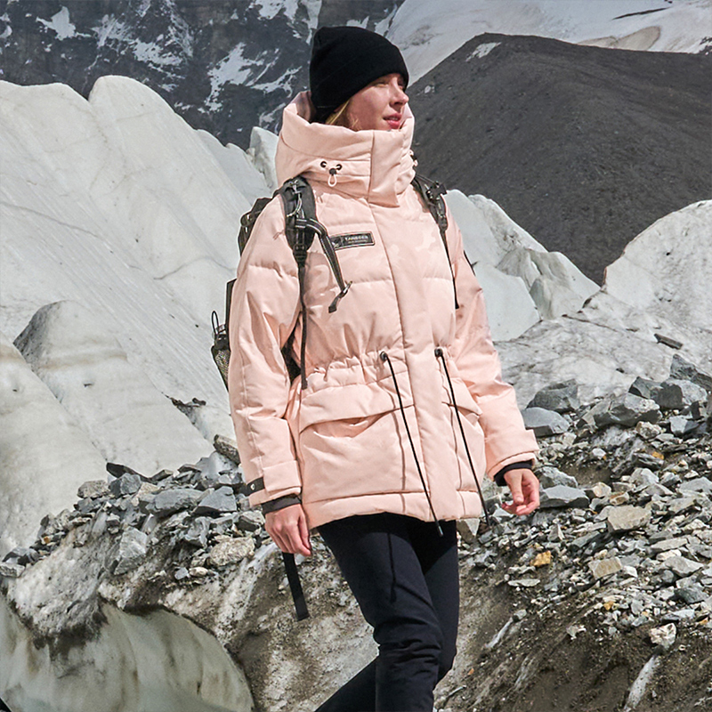 【科考联名】坦博尔羽绒服女款冬季95绒收腰短款运动户外登山服-图0