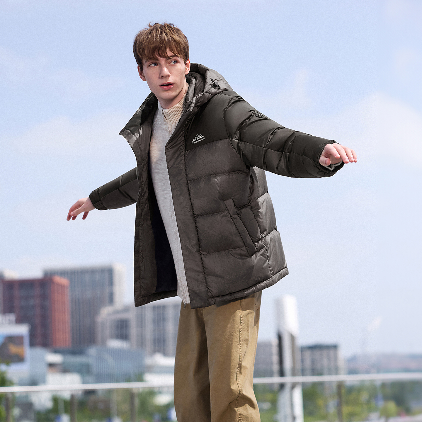 【热销高充绒】坦博尔羽绒服男款冬季短款连帽休闲户外加厚外套