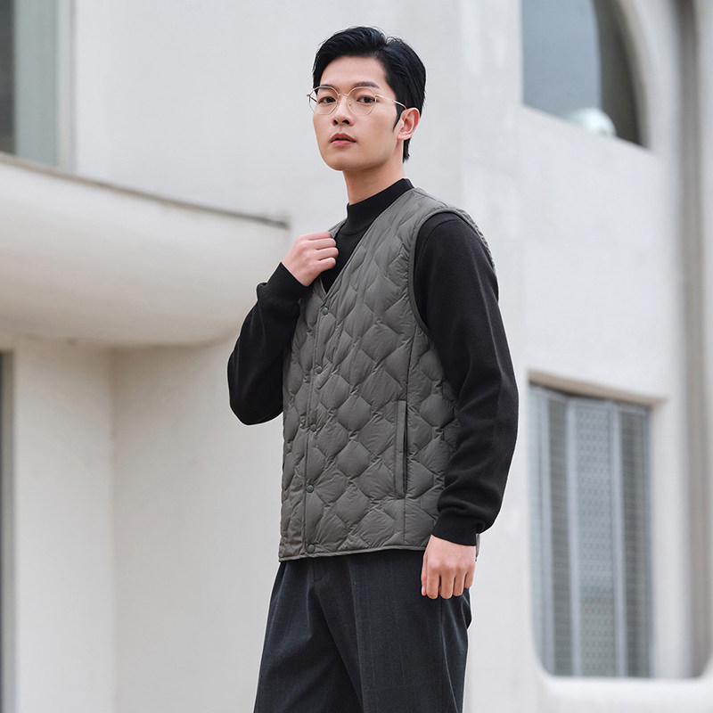 坦博尔羽绒马甲男轻薄秋冬短款v领舒适保暖时尚休闲内搭坎肩外套,淘宝优惠券,粉丝福利购,淘宝优惠卷