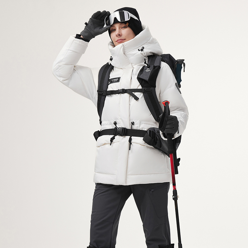 【科考联名】坦博尔羽绒服女款冬季95绒收腰短款运动户外登山服-图3